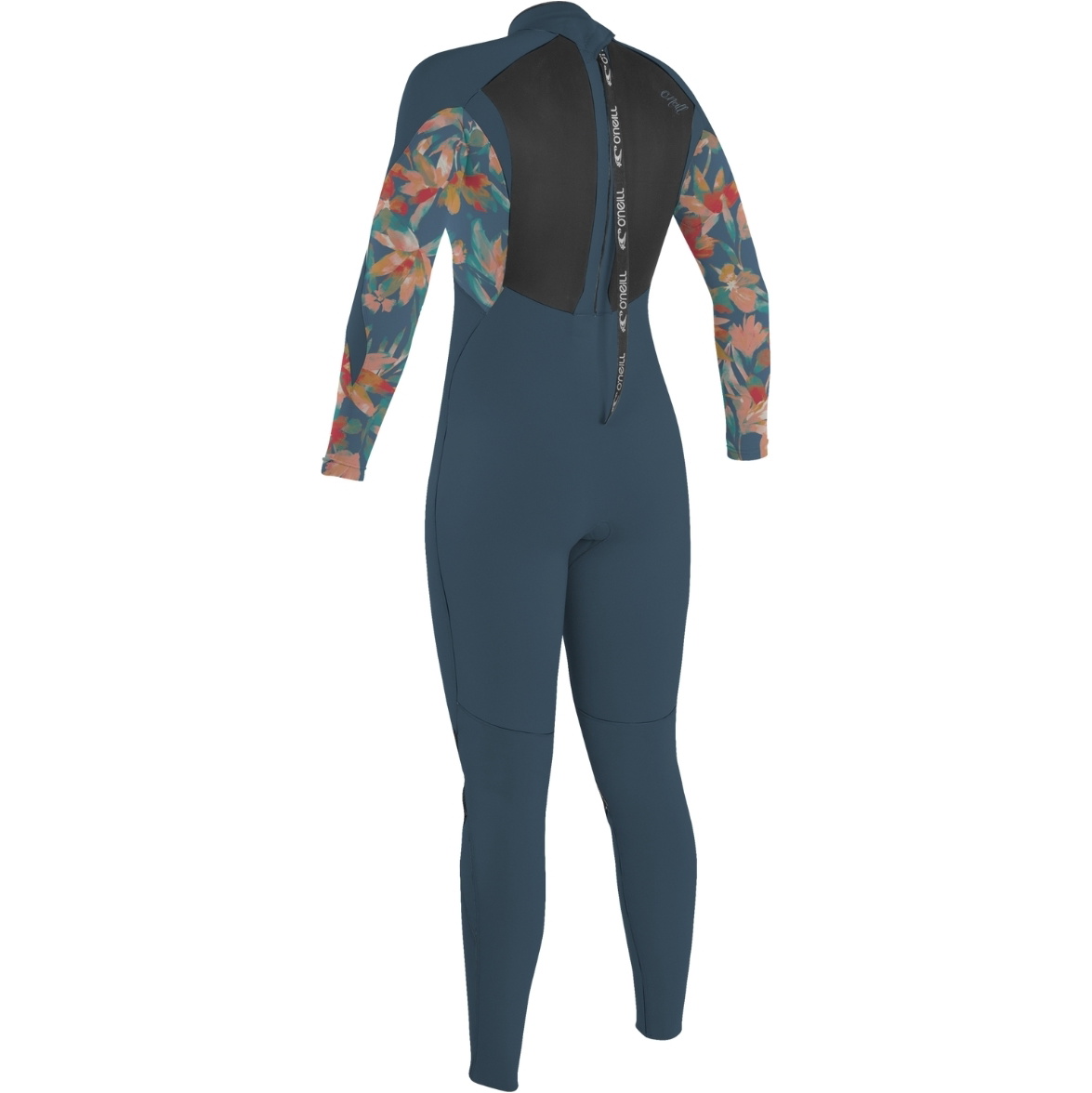2025 O'Neill Damski Epic 3/2mm Back Zip Wetsuit 4213B - Copen Blue / Painted Tropics